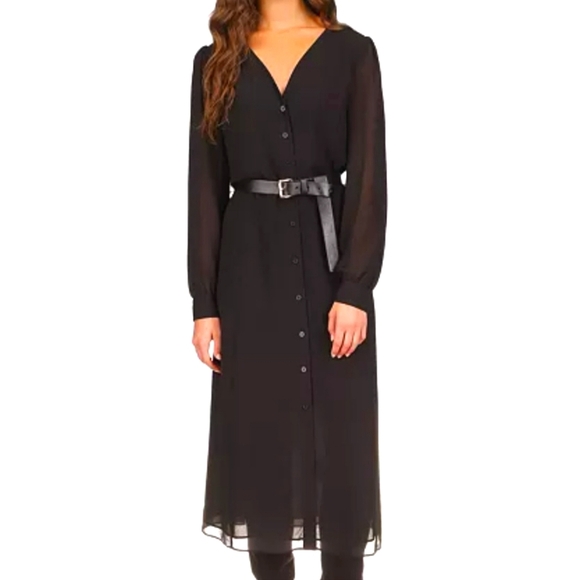 MICHAEL Michael Kors Women's Kate Belted Button-Down Midi Dress - Picture 2 of 9